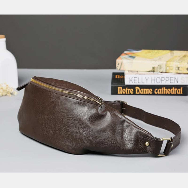 Kleine Schultertasche aus Leder, Umhängetasche, persönliche Tasche, Brust-/Schulterrucksack