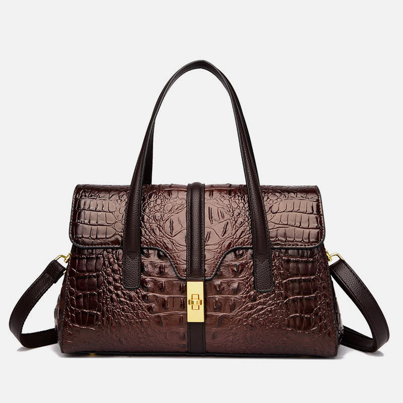 Handtaschen für Frauen Krokodilmuster Leder Crossbody Tragetasche