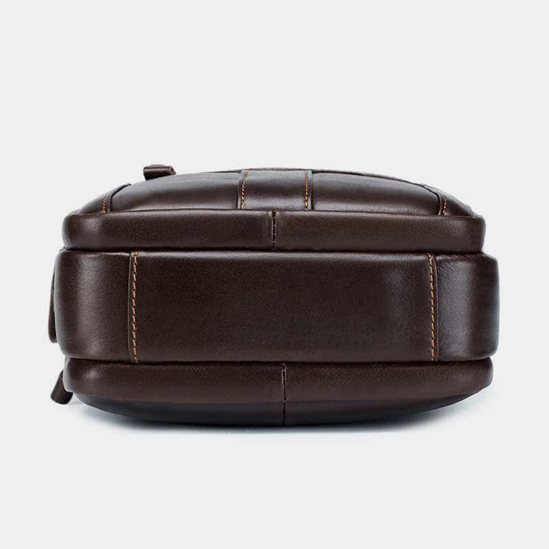Kleine Umhängetasche aus echtem Leder mit mehreren Taschen, Schultertasche, Reisetragetasche