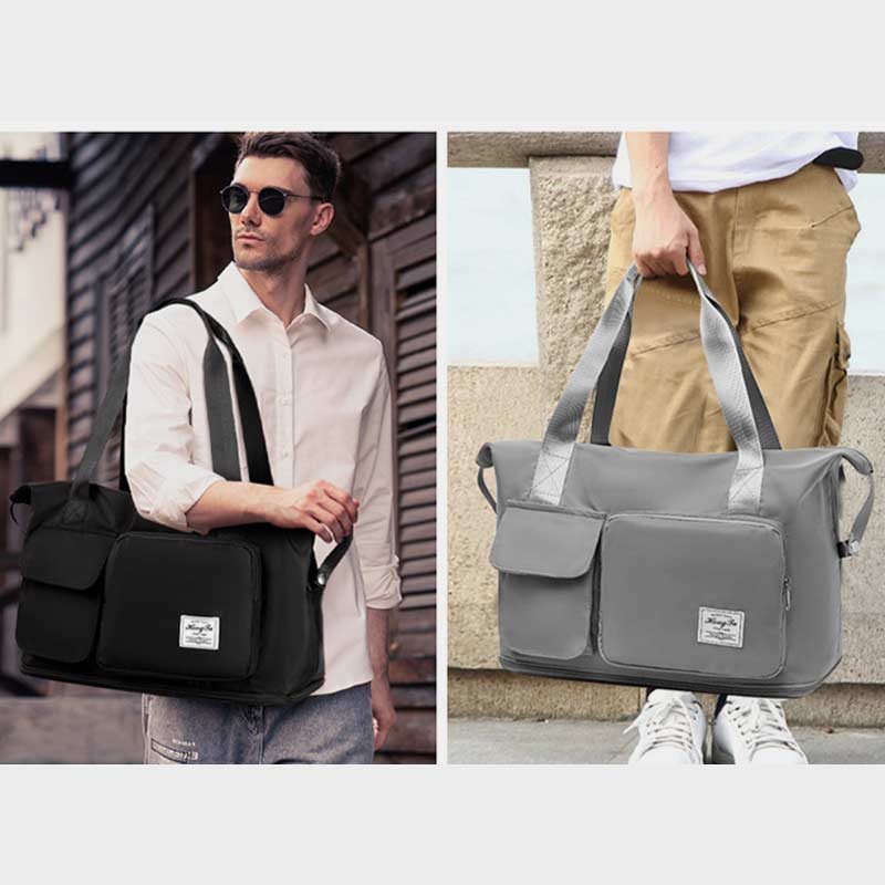 Tragbare Reisetasche mit großem Fassungsvermögen für Damen und Herren, faltbare Reisehandtasche