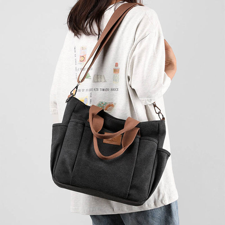 Damen Canvas Handtasche mit mehreren Taschen, wichtige Umhängetasche