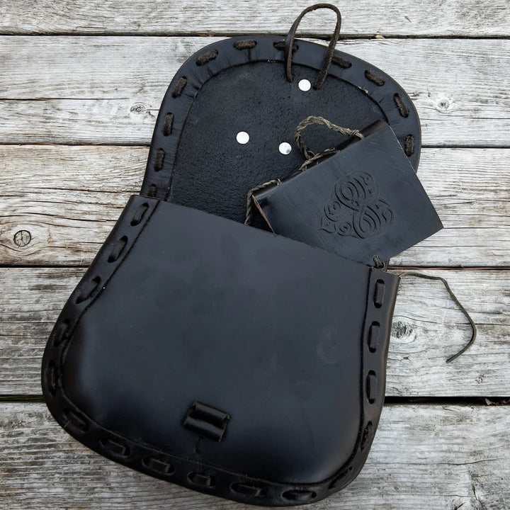 Vintage Gürteltasche Mittelalterliche Kreuzschnalle Cosplay Leder