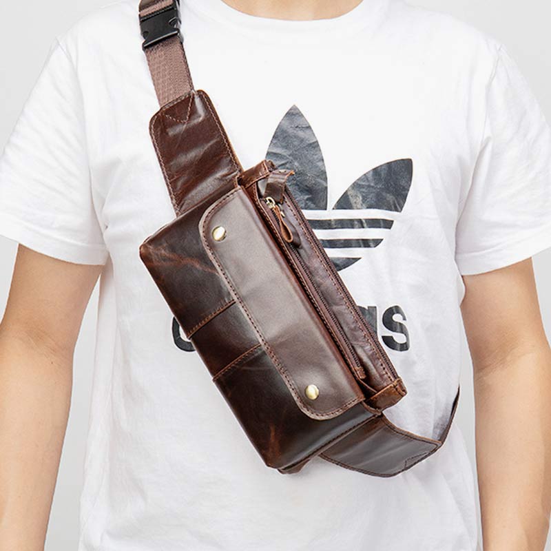 Trendige Retro-Gürteltasche mit großem Fassungsvermögen