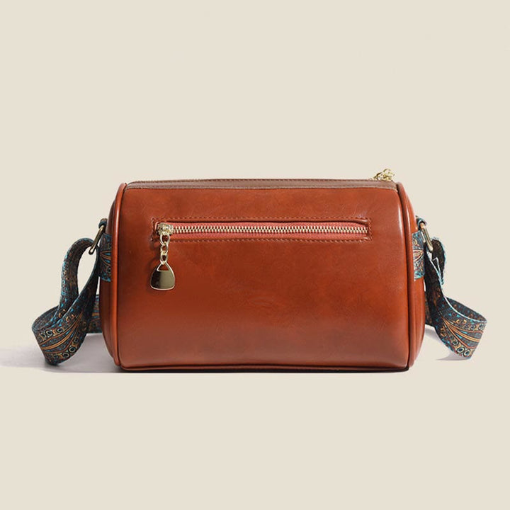 Umhängetasche für Damen, weiches Wachsleder, Vintage, lässige Schultertasche