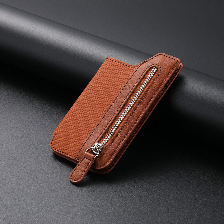Brieftasche für Telefon Creative Stick Clamshell Style Zurück Kartenhalter