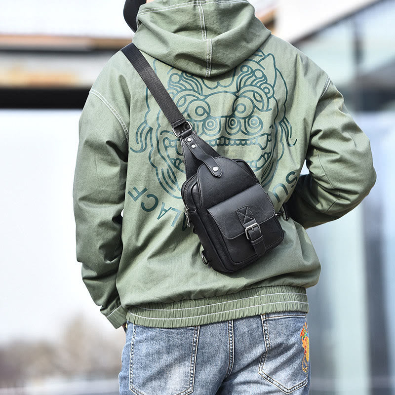 Schultertasche für Herren, für den täglichen Gebrauch, lässige, wasserdichte Retro-Umhängetasche