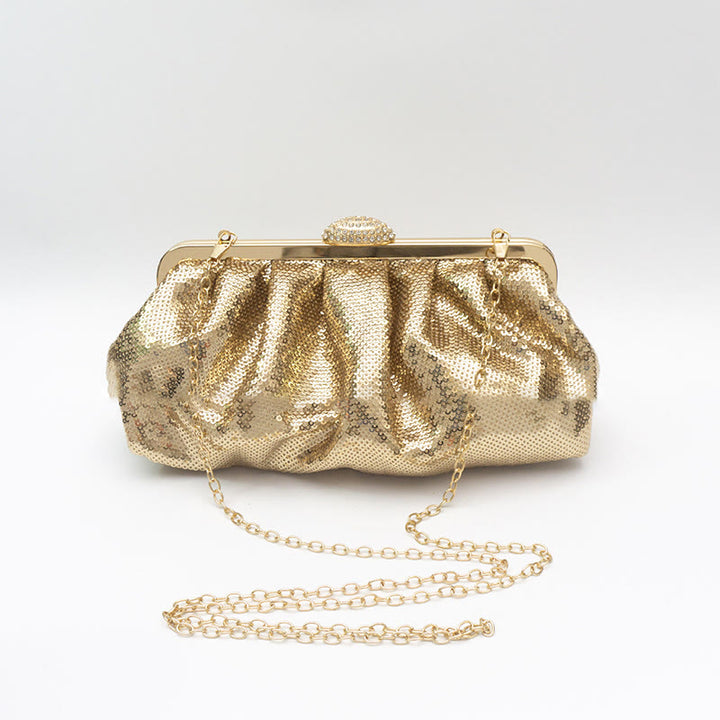 Abendtasche für Damen, mehrfarbige Party-Clutch mit Perlen, Pailletten und Diamanten