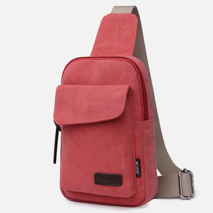 Sling Bag für Herren, multifunktionale Brusttasche aus Canvas für Outdoor-Sport und Freizeit