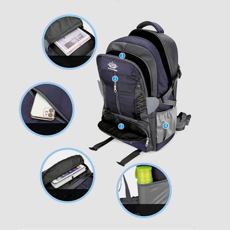 Rucksack für Männer Outdoor Bergsteigen Wandern Leichter Multifunktionsrucksack