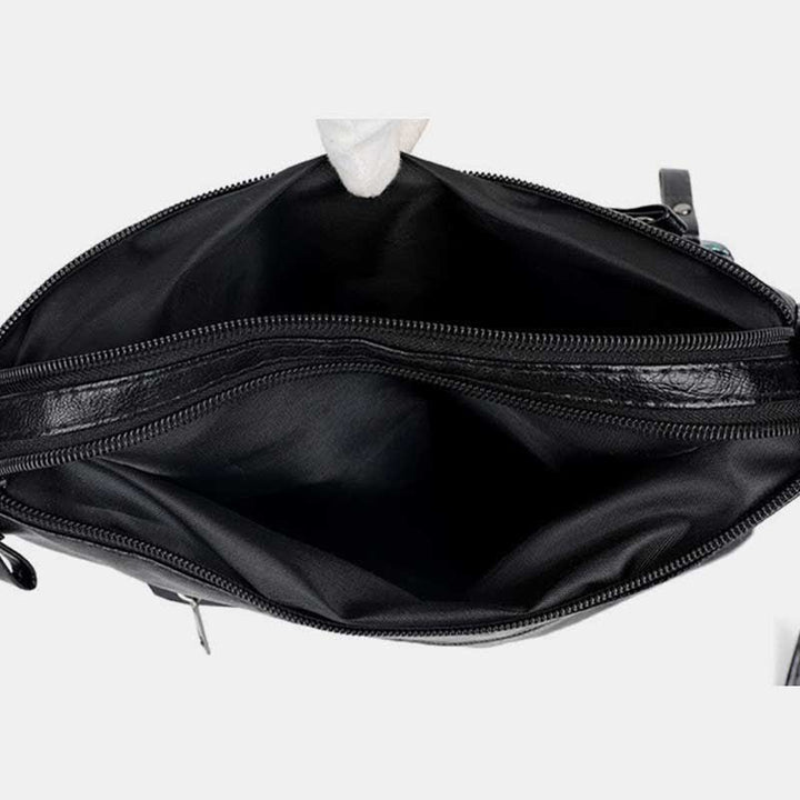 Damen Umhängetasche mit mehreren Taschen und Blumenmuster, geräumige Schulterhandtasche, Geldbörse