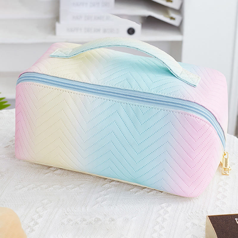 Kosmetiktasche für Damen, Reise-Make-up-Tasche mit Farbverlauf