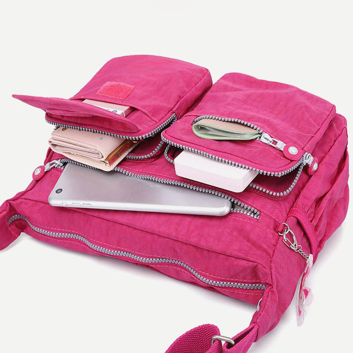 Damen Umhängetasche aus Nylon mit mehreren Taschen, Reise-Schultertasche, Umhängetasche
