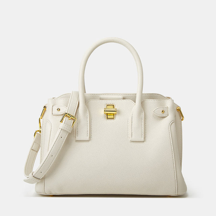 Elegante Handtasche für Damen, große, klassische Tragetasche aus veganem Leder