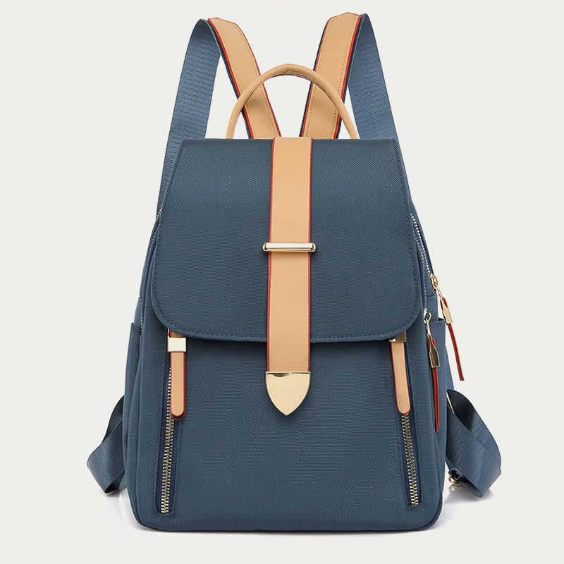 Nylon-Rucksack für Damen, einfarbig, Freizeittasche mit großer Kapazität