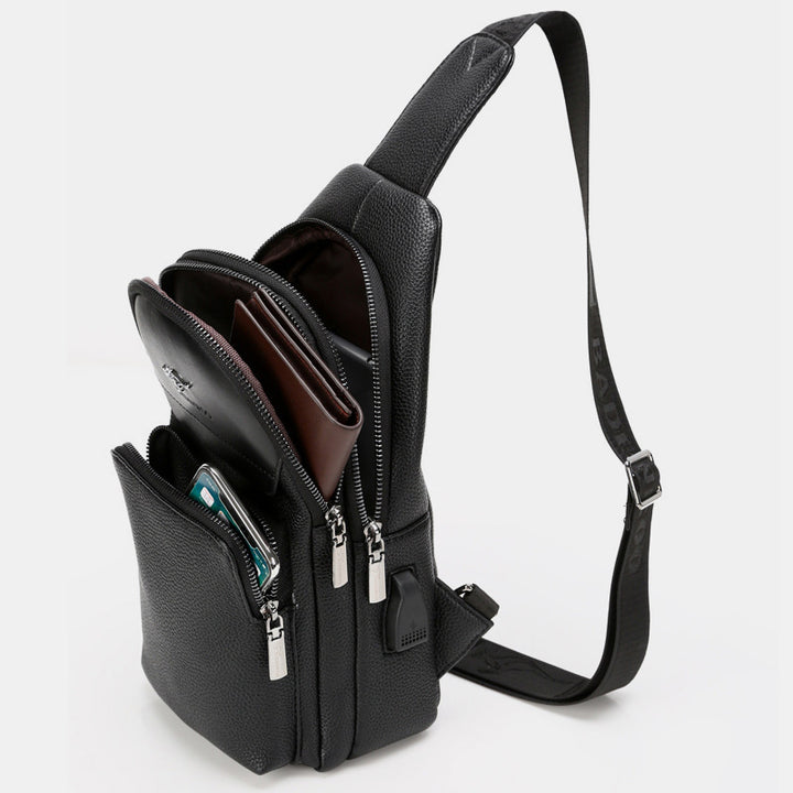 Mehrzweck-Schultertasche, wasserdichter, weicher Umhängerucksack mit USB-Ladeanschluss