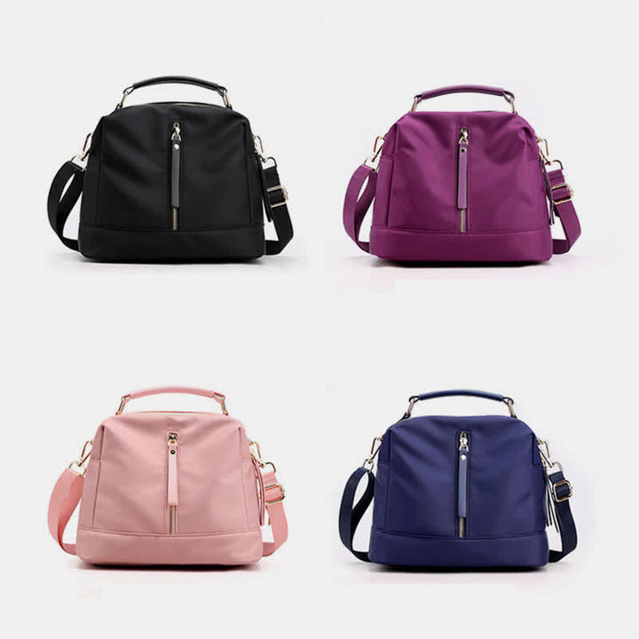 Kleine Umhängetasche mit Doppelreißverschluss, Handtasche für Damen, leichte Geldbörse