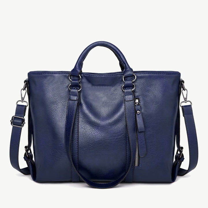 Große Reisetasche für Damen, minimalistische Handtasche aus schlichtem Leder