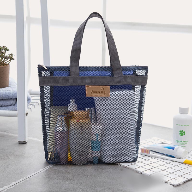 Faltbare, waschbare Netz-Strandtasche, leichte Pool-Tragetasche