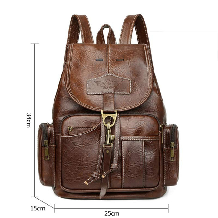 Veganer Lederrucksack für Damen, Vintage, Damen und Mädchen, lässiger Tagesrucksack