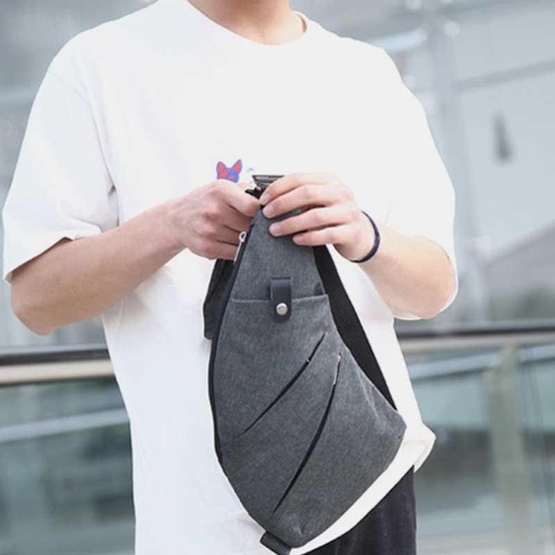 Leichte, langlebige Sling-Brusttasche, wasserdicht, kratzfest, Tagesrucksack, lässige Herren-Geldbörsen
