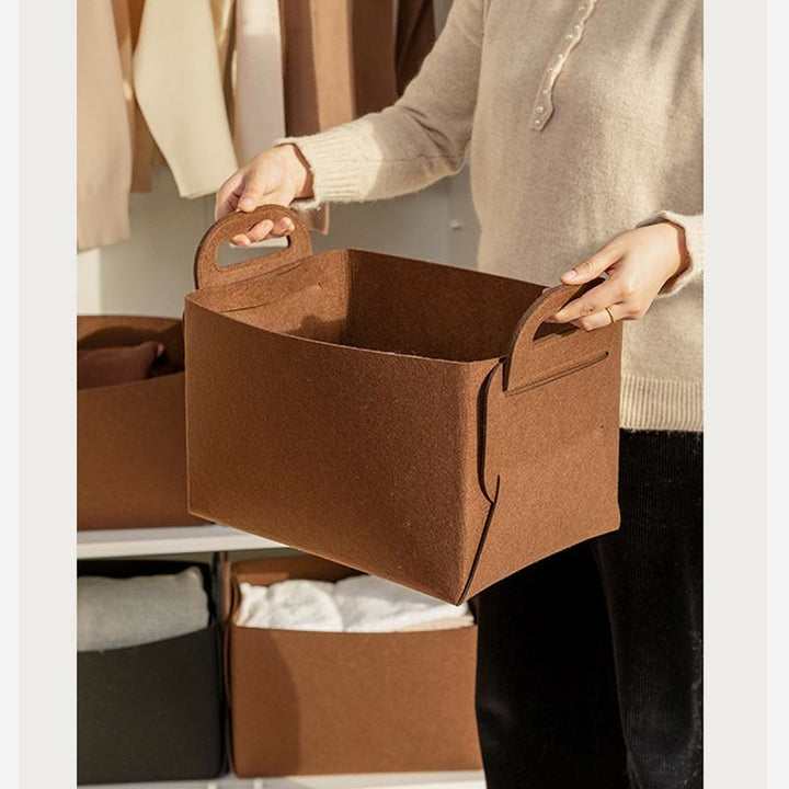 Aufbewahrungstasche für Zuhause, tragbar, Filz, Kleidung, Organizer, Korb, Snackbox