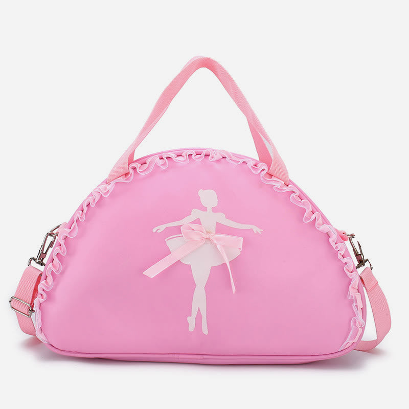 Mädchen Umhängetasche Handtasche Ballerina Muster Nylon Tanztasche