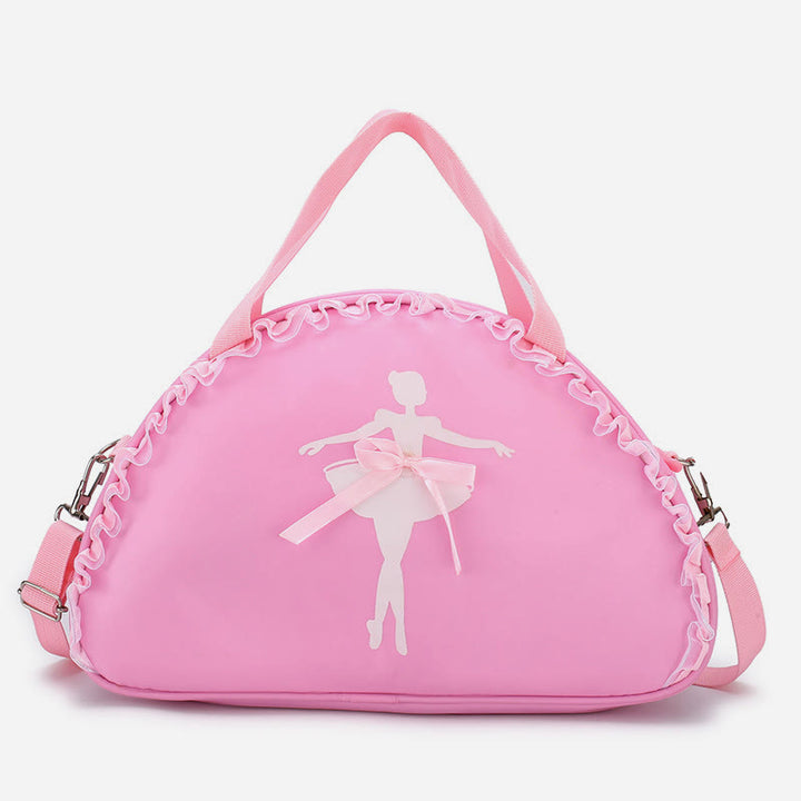 Mädchen Umhängetasche Handtasche Ballerina Muster Nylon Tanztasche
