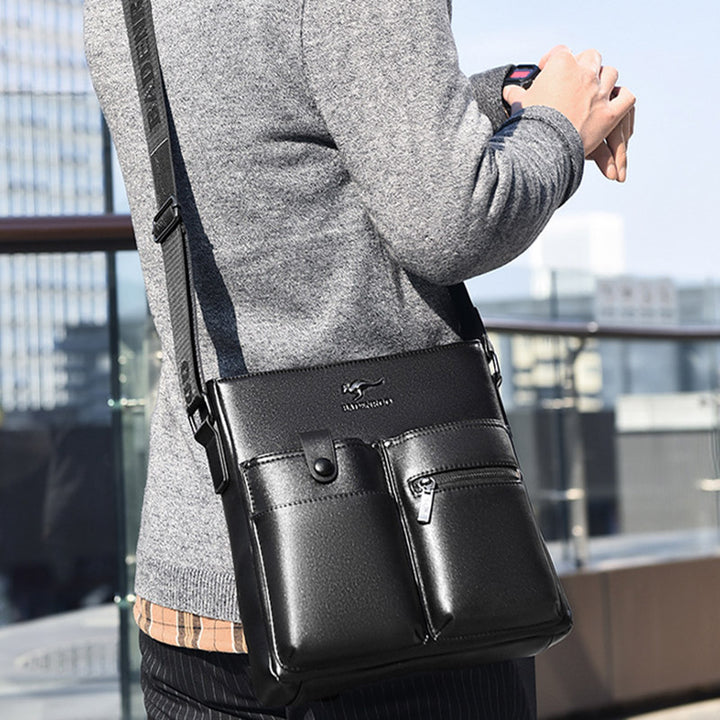 Leder-Umhängetasche für Herren, Sling-Umhängetasche für Reisen, Arbeit und Geschäft