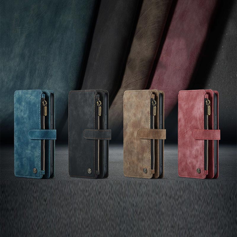 Retro-Handytasche aus Leder für iPhone und Samsung mit Münzfach