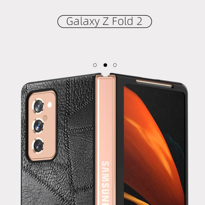 Handyhülle aus echtem Leder für Samsung, bruchfeste Schutzhülle