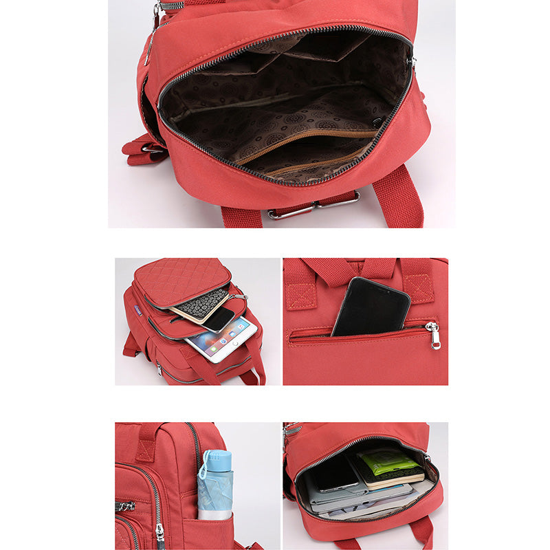 Gesteppter Rucksack, stilvolle Umhängetasche für Damen, Reise- und Freizeitgeldbörsen