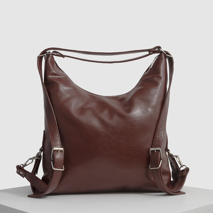 2-in-1-Leder-Tragerucksack, Umhängetasche, Retro-Reise-Tagesrucksack
