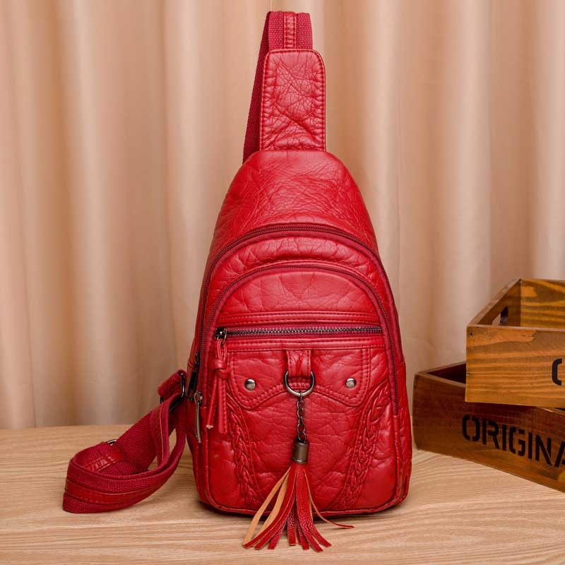 Vintage Schultertasche mit großem Fassungsvermögen