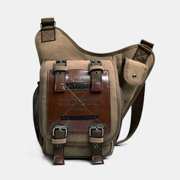 Umhängetasche für Herren, Retro, multifunktionale Umhängetasche aus Canvas für den täglichen Gebrauch