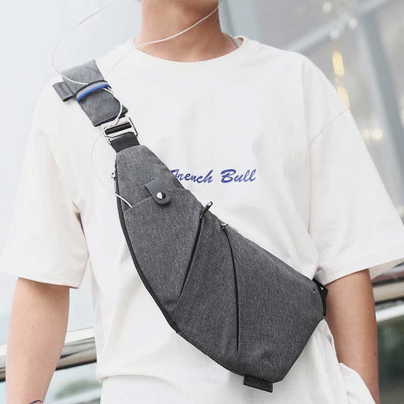 Leichte, langlebige Sling-Brusttasche, wasserdicht, kratzfest, Tagesrucksack, lässige Herren-Geldbörsen