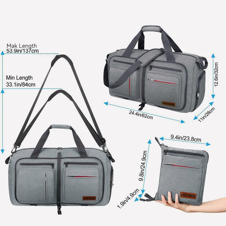 Reisetasche für unterwegs, faltbar, große Kapazität, tragbare Fitnesstasche