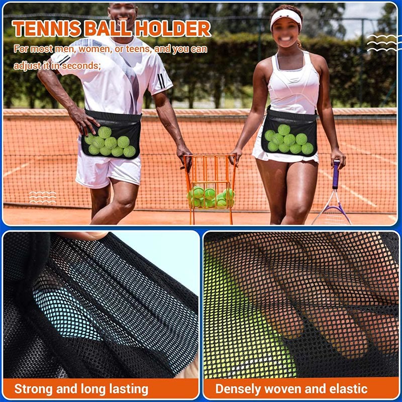 Tennisball-Netztasche für Teenager, verstellbare Gürteltasche zur Aufbewahrung