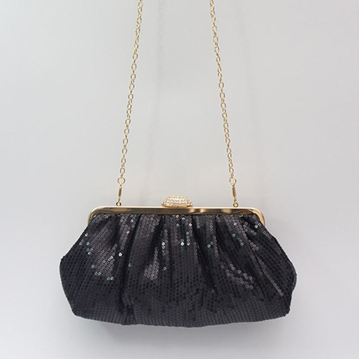 Abendtasche für Damen, mehrfarbige Party-Clutch mit Perlen, Pailletten und Diamanten