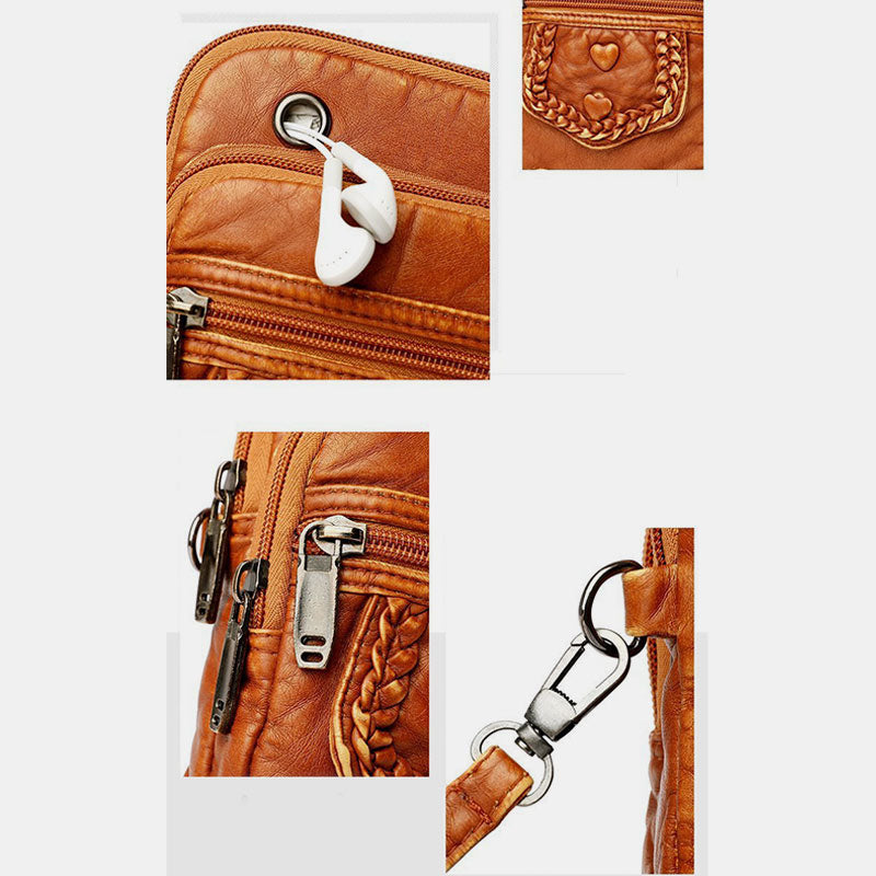 Große Kapazität Retro Handy Tasche Umhängetasche - image 14