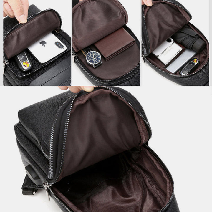 Mehrzweck-Schultertasche, wasserdichter, weicher Umhängerucksack mit USB-Ladeanschluss