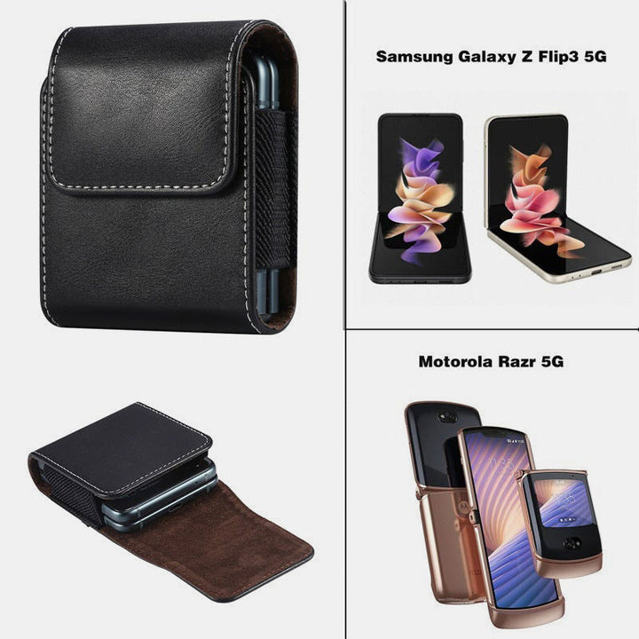 Mini PU Gürteltasche EDC Tasche für Samsung Z Flip 3 Moto Razr