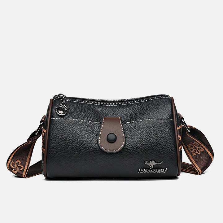 Retro Lady Unterarm Tasche Breiter Riemen Einfache Frauen Umhängetasche