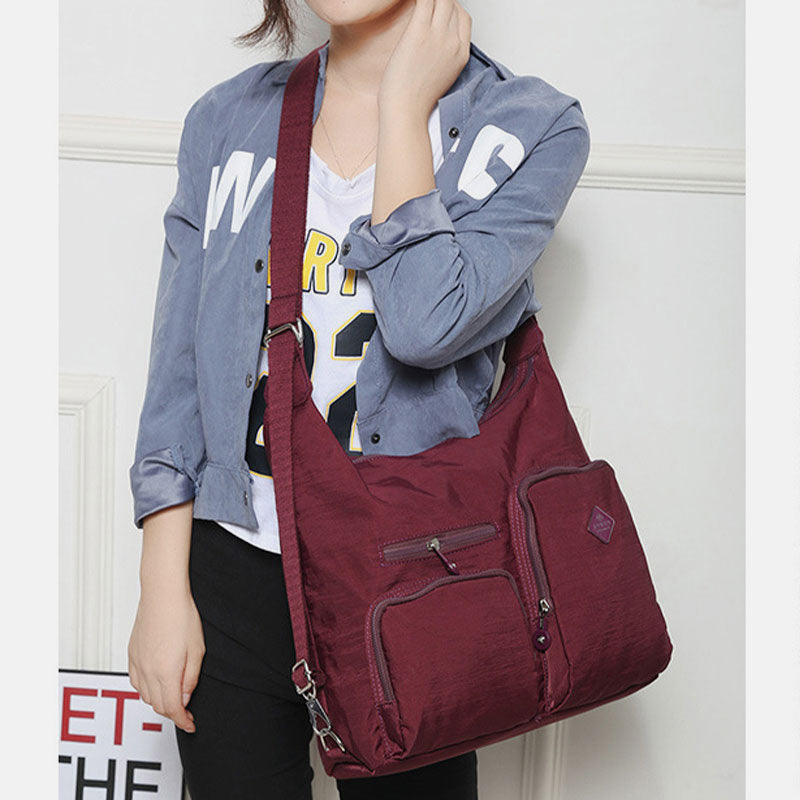 Nylon Hobo Handtaschen Umwandlungs-Rucksack Umhängetasche Schultertasche
