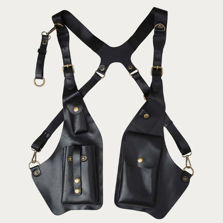 Vintage Leder versteckt Unterarm Gurt Brieftasche Tasche Schulter Holster Tasche