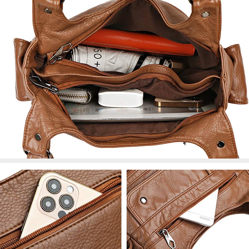 Damen Handtasche und Geldbörse Große Hobo Bag mit Doppelfach