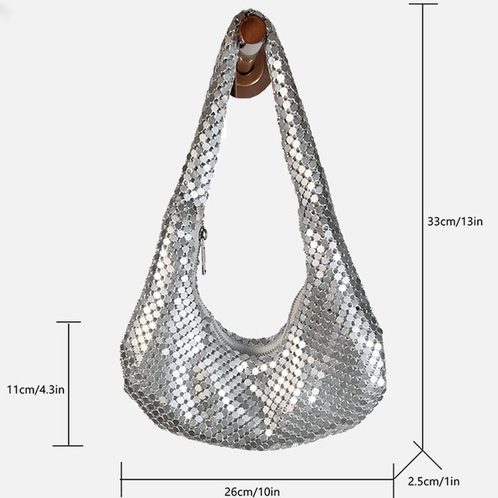 Abendtasche für Damen, Metall, glitzernd, glitzernd, Party-Geldbörse 
