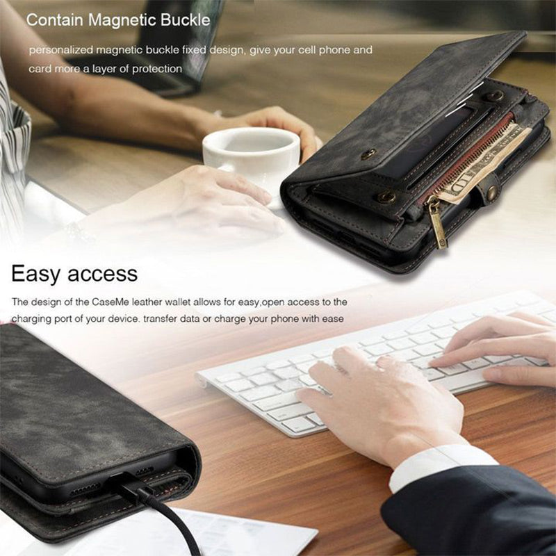2 in 1 Magnetische Brieftasche Abnehmbare Hülle für Telefon