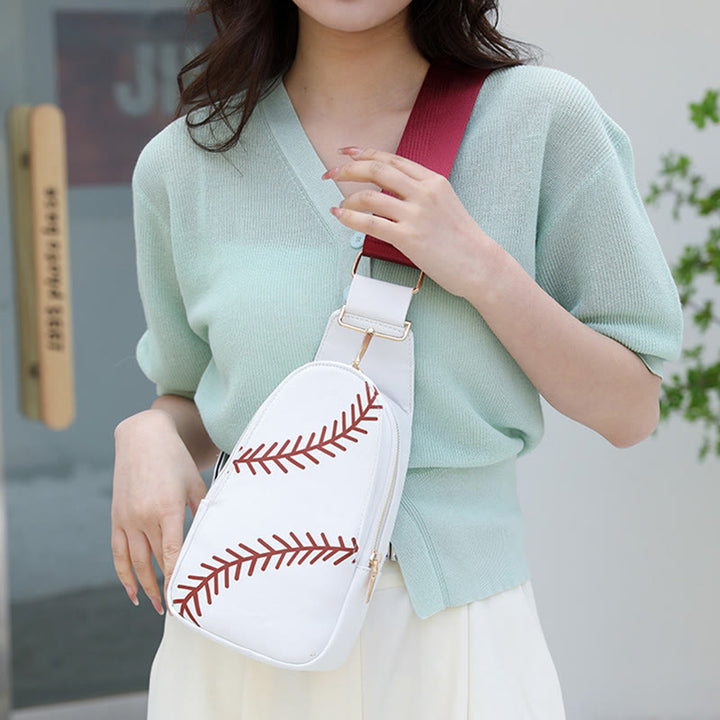 Schultertasche für Damen, Outing Sports Printing, Umhängetasche aus Leder