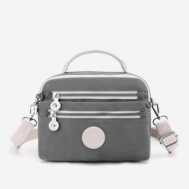 Leichte Handtasche aus Nylon mit mehreren Taschen, kleine Umhängetasche