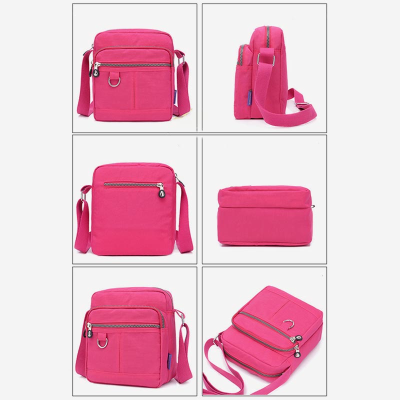 Damen Umhängetasche mit mehreren Taschen, lässige Reise-Schultertasche